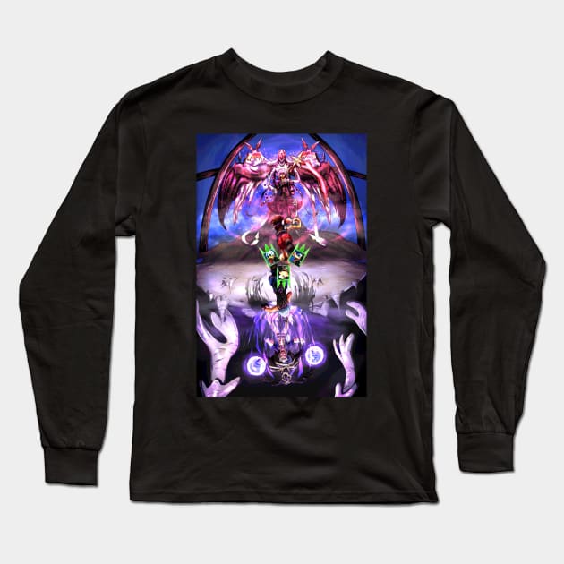 The Final Battle (Kingdom Hearts Chain of Memories) (w/ Cards) Long Sleeve T-Shirt by Arcanekeyblade5